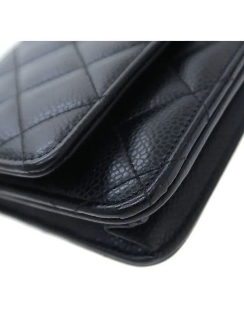 Chanel Caviar Quilted Chain Wallet Shoulder